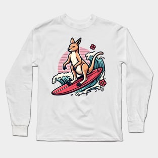 Surfing kangaroo Long Sleeve T-Shirt